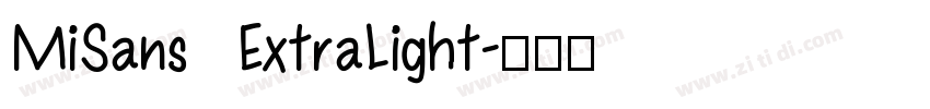 MiSans ExtraLight字体转换